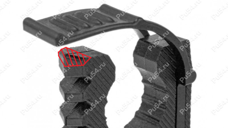 Shovel holder small (3 bolt holes, longitudinal)