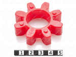 Sprocket D 55 x d 27 x H 14 (8 beams), Product Code 33-01-1147, Polyurethane, PU54/M95/yellow, Image №1
