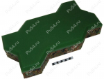 Paving tile "Wave", Product Code 34-05-006, Polyurethane, Image №1
