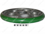 Snowmobile wheel OD=180 mm,Yamaha Viking VK-III (restoration), Product Code 50-34-006, Polyurethane, PU54/M80/orange, Image №1