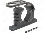 Shovel holder (2 bolt holes, cross, improved strap), Product Code 33-20-0129-2, Polyurethane, black, Image №1