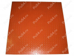 Ribbed polyurethane sheet, Product Code 60-00-10005, Polyurethane, PU54/M71/orange, Image №1