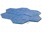 Concrete mould "Mexican stone", Product Code 34-02-007, Polyurethane, PW54/K87/синий, Image №1
