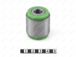 Trailing arm silent block, rear suspension, pressed-in (hub), Product Code 1-06-9661, Polyurethane, PU54/M80/зеленый, Image №1