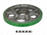 Snowmobile wheel OD=150 mm, Yamaha Viking VK-III (restoration), Product Code 50-34-004, Polyurethane, PU54/M80/orange, Image №1
