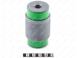 Lower control arm rear silent block, rear suspension, pressed-in, Product Code 1-06-18461, Polyurethane, PU54/M80/green, Image №1