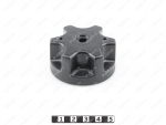 Clamping Star Knob (6-lobed, M8 nut), Product Code 36-00-030, Polyurethane, PU54/M80/black, Image №1
