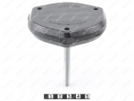 Clamping Triangular Handle (3-lobed, M8 screw), Product Code 36-00-009, Polyurethane, PU54/M80/black, Image №1