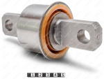 Front axle gear bracket silent block, Product Code 19-26-203, Polyurethane, PU54/M71/orange, Image №1