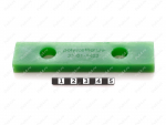 Пластина стопорная с отверстиями 10*25*115, Product Code 33-01-1423-1, Polyurethane, PU54/M80/зеленый, Image №1