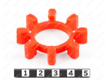 Вставка упругой муфты D49 x d24,5 x H10, аналог BIPEX 53, Product Code 33-01-1869, Polyurethane, PU54/M92/красный, Image №1