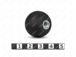 Ball handle with M6 threaded hole, D = 25, Product Code 62-06-025-01, Polyurethane, PU54/M72/черный, Image №1