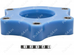 Front shock absorber strut spacer, 30 mm, Product Code 7-12-0243, Polyurethane, PU54/M87/blue, Image №1