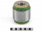 Low control arm silent block, rear suspension, pressed-in, Product Code 16-06-1531, Polyurethane, PU54/M80/зеленый, Image №1