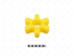 Вставка упругой муфты эластичная (звездочка) D77 x d29.5 x H19, Product Code 33-01-1593, Polyurethane, PU54/M95/желтый, Image №1