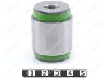 Shock absorber lower silent block, rear suspension, pressed-in, Product Code 2-03-6211, Polyurethane, PU54/M80/green, Image №1