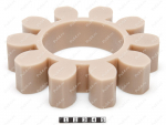 Вставка упругой муфты эластичная (звездочка) 180*97*38, Product Code 33-01-1321, Polyurethane, PU54/K92/бежевый, Image №1