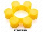 Вставка упругой муфты эластичная (звездочка) D 139 x d 67 xH 30, Product Code 33-01-1657, Polyurethane, PU54/M95/желтый, Image №1