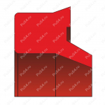 Грязесъемник 60*68,6*5,3 аналог SA 60 ASTON SEALS WNE WSL 60-68,6-5,3, Product Code 70-02-200008, Polyurethane, PU54/M92/красный, Image №1