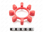 Эластичный элемент муфты N-BIPEX, аналог BIPEX 62, Product Code 33-99-9153, Polyurethane, PU54/M92/красный, Image №1