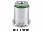 Low control arm under strut silent block, front suspension, pressed-in, Product Code 26-06-0321, Polyurethane, PU54/M80/зеленый, Image №1