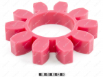 Elastic coupling sprocket 200*100*34 (10 rays), Product Code 33-01-1155, Polyurethane, PU54/M95/yellow, Image №1