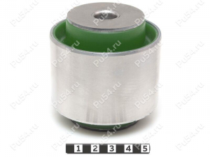 Trailing arm silent block, rear suspension, body, pressed-in, Product Code 12-06-20861, Polyurethane, PU54/M80/green, Image №1