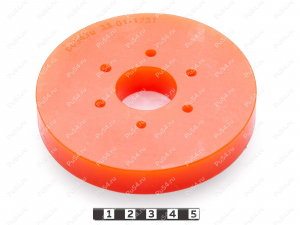 Колесо D 110 х d 30 х H 17, Product Code 33-01-1731, Polyurethane, PU54/M72/оранжевый, Image №1