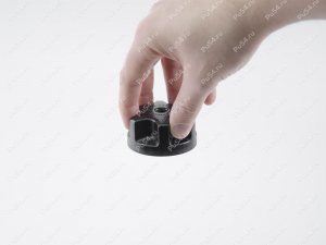 Clamping Star Knob (6-lobed, M8 nut), Product Code 36-00-030, Polyurethane, PU54/M80/black, Image №5