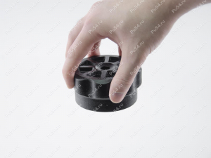 Clamping Star Knob (8-lobed, M10 nut, stainless steel), Product Code 36-00-0052, Polyurethane, PU54/M80/black, Image №8