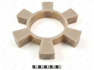 Вставка упругой муфты эластичная (звездочка) 150*80*23, Product Code 33-01-1318, Polyurethane, PU54/M92/красный, Image №1