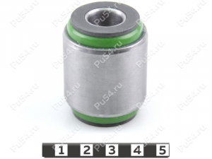 Hub silent block (trailing arm), rear suspension, pressed-in, Product Code 12-06-22771, Polyurethane, PU54/M80/green, Image №1