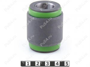 Longitudinal rod silent block rear suspension (hub), pressed-in, Product Code 12-06-2831, Polyurethane, PU54/M80/green, Image №1
