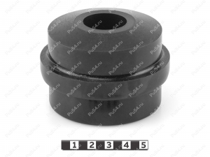 Rear gearbox mount (big part), Product Code 11-12-7701, Polyurethane, PU54/M72/черный, Image №1