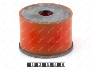 Vibration mount D 77 x d 21 x h 53, Product Code 33-01-1265, Polyurethane, PU54/M72/оранжевый, Image №1