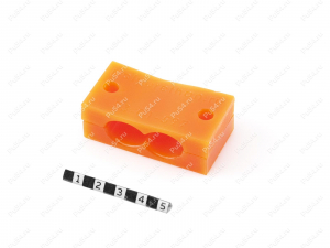 Pipeline bracket (2 seats) for pipeline diameter - 24, Product Code 33-01-597, Polyurethane, black, Image №2