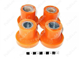 Steering rack silent blocks set (4 pcs)., Product Code 1-20-883, Polyurethane, Image №1
