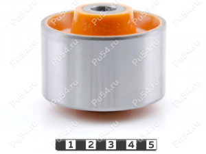 Rear gearbox mounting silent block, Product Code 3-12-995, Polyurethane, PU54/M71/orange, Image №1