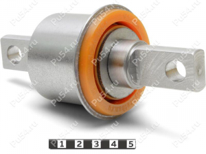 Rear beam silent block (sectional), Product Code 3-26-3004, Polyurethane, PU54/M71/orange, Image №1