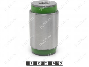 Underframe silent block, rear suspension, Product Code 13-06-0111, Polyurethane, PU54/M80/green, Image №1
