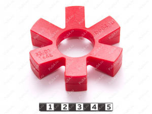 Вставка упругой муфты D70 x d28 x H17 мм, Product Code 33-01-1648, Polyurethane, PU54/K65/красный, Image №1