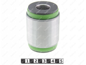 Upper A-shaped control arm, rear suspension, pressed-in, Product Code 10-06-0141, Polyurethane, PU54/M80/green, Image №1