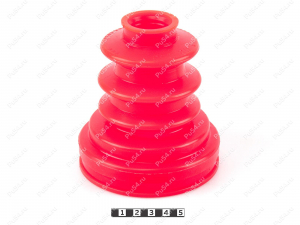 CV-joint dust boot, Product Code 1-05-033, Polyurethane, PU54/E72/red, Image №2