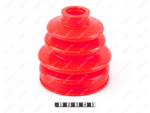 CV-joint dust boot, Product Code 1-05-036, Polyurethane, PU54/E72/red, Image №2
