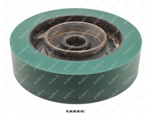Колесо поломоечной машины D 410 x d 298 x H 100 (восстановление), Product Code 333-01-1074, Polyurethane, PU54i/K80/темно-зеленый, Image №1