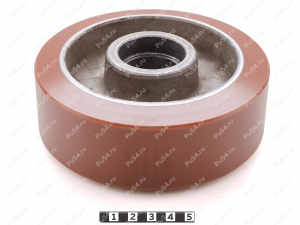 Колесо D 140 x d 110 x H 48 мм (восстановление), Product Code 333-01-1077, Polyurethane, PU54Q/E90/коричневый, Image №1