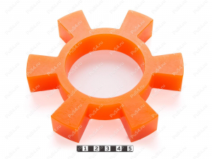 Вставка упругой муфты D1 148/d2 92/ d3 75 x H1 25/H2 28/H3 20 мм., Product Code 33-01-1625, Polyurethane, PU54/M72/оранжевый, Image №1