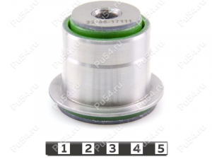 Upper arm silent block, front suspension, pressed-in, Product Code 22-06-17111, Polyurethane, PU54/M80/green, Image №1