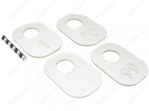Plastic transparent numbered check (numbers from 1 till 99), Product Code 56-00-009, Polyurethane, Image №1