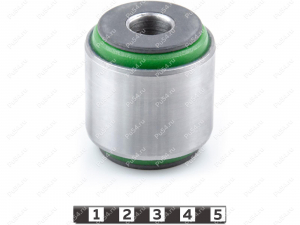 Hub silent block (upper), rear suspension, pressed-in, Product Code 7-06-1601, Polyurethane, PU54/M80/green, Image №1